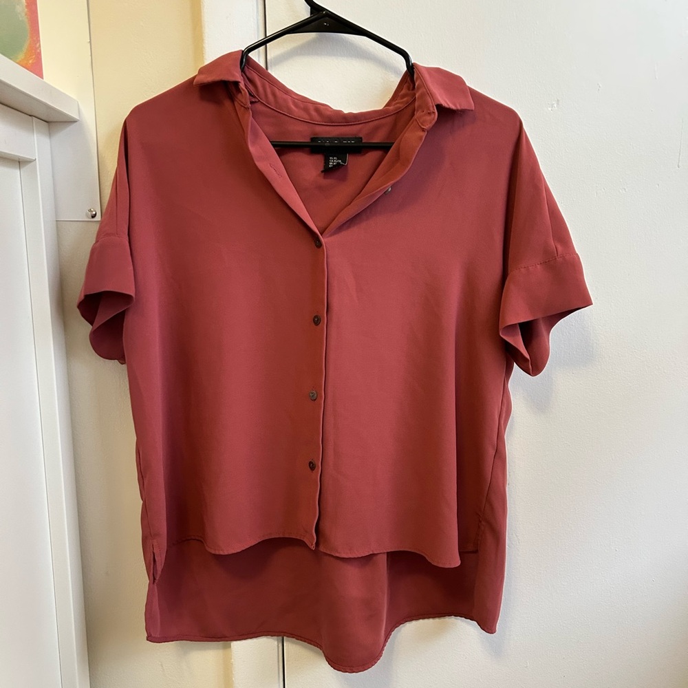 Rachel Zoe Rust Button-Down Shirt